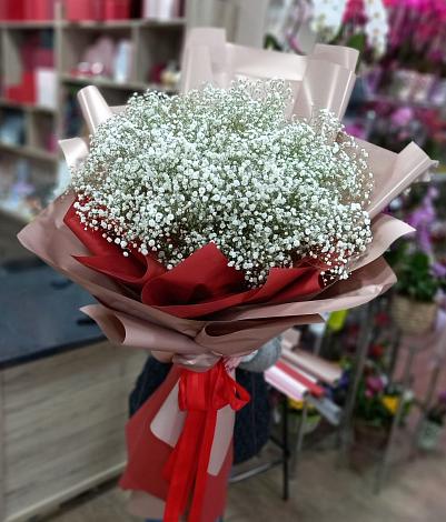 Букет цветов из: Гипсофила в Кизляре Республики Северная Осетия-Алания