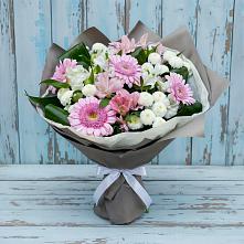 Букет цветов из:  Герберы, Альстромерии и Хризантемы #REPLACE_PRED# Кизляре Республики Северная Осетия-Алания