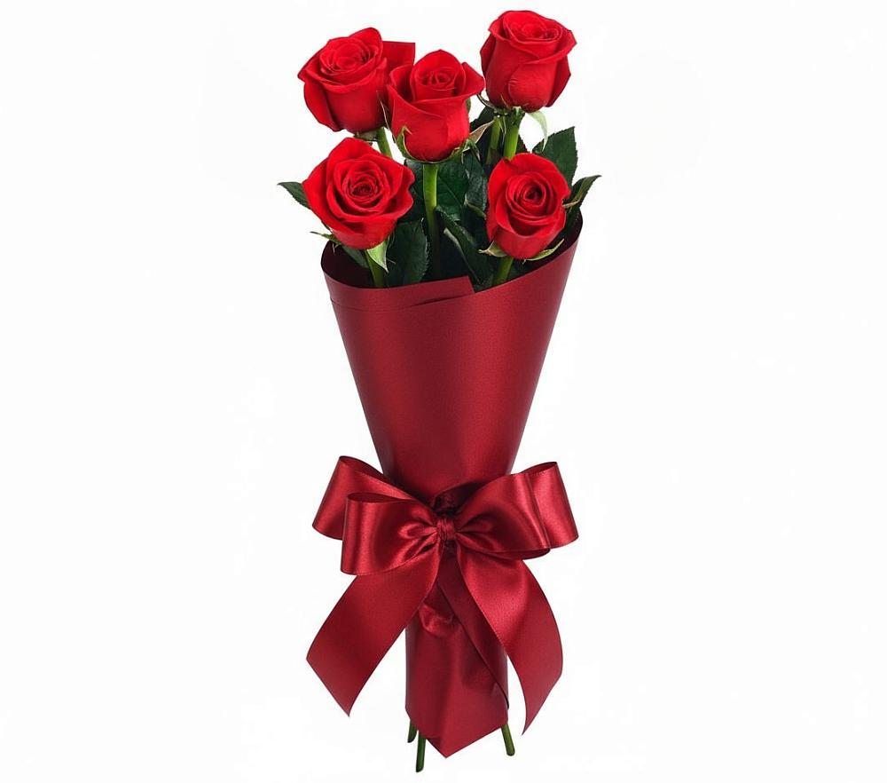 Букет 5 Красных роз Эдлесс Лав в Кизляре Республики Северная Осетия-Алания