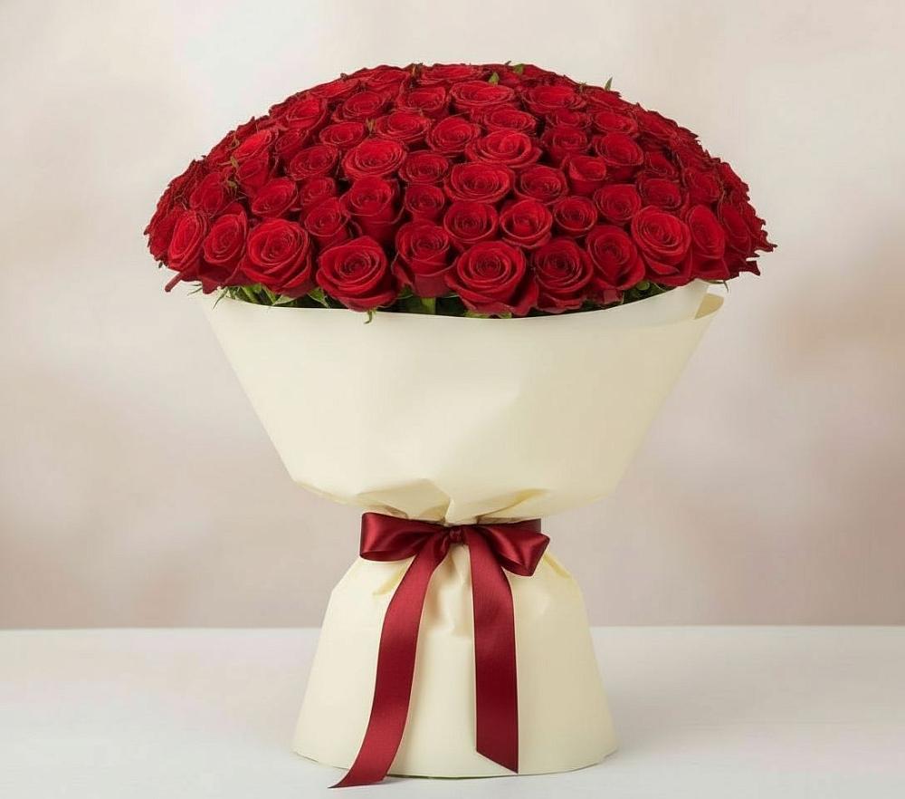 Букет 101 Красная роза Милано в Кизляре Республики Северная Осетия-Алания