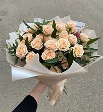 Букет Кремовые розы Латте в Кизляре Республики Северная Осетия-Алания