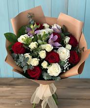 Букет цветов из:  Розы и Альстромерии #REPLACE_PRED# Кизляре Республики Северная Осетия-Алания