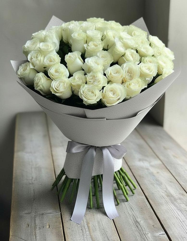 Букет 35 Белых роз в Кизляре Республики Северная Осетия-Алания