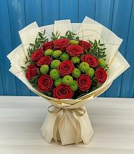Букет цветов из:  Розы и Хризантемы в Кизляре Республики Северная Осетия-Алания