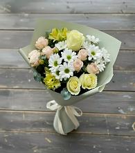 Букет цветов из:  Альстромерии, Розы и Хризантемы #REPLACE_PRED# Кизляре Республики Северная Осетия-Алания