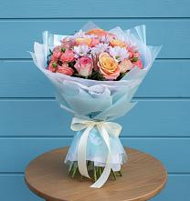 Букет цветов из:  Хризантемы и Розы в Кизляре Республики Северная Осетия-Алания