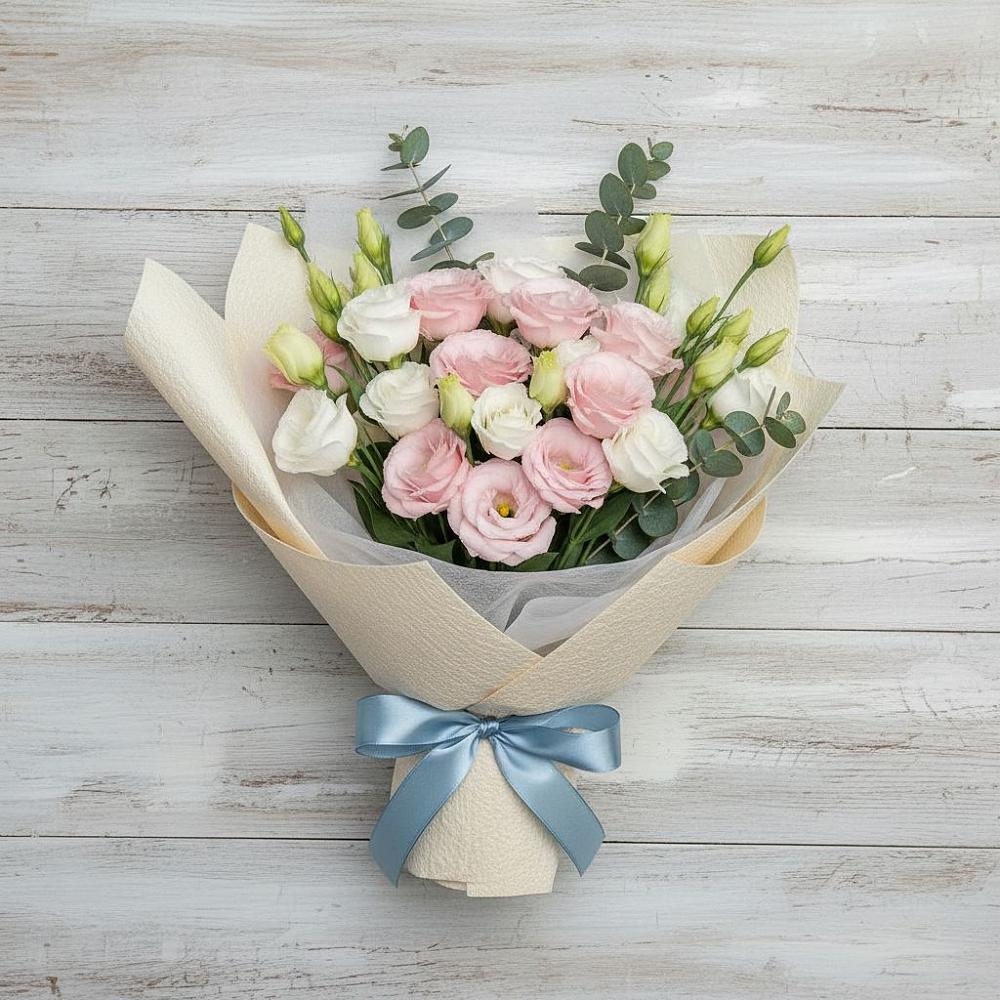 Букет цветов из: Лизиантусы в Кизляре Республики Северная Осетия-Алания